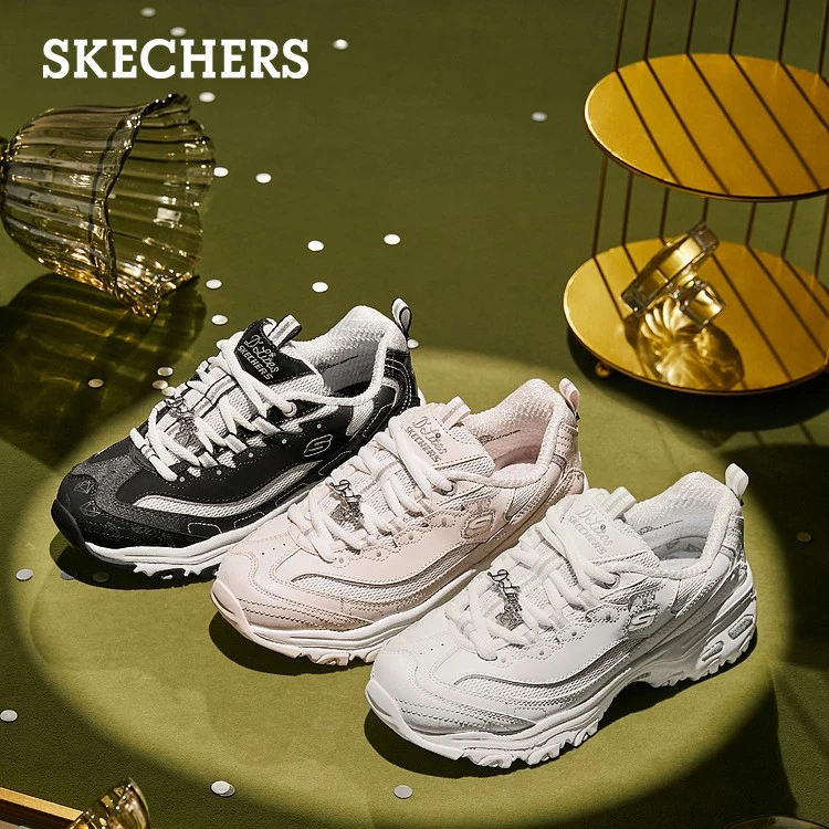 斯凯奇冬女鞋宝藏冬季经典复古休闲时尚运动老爹鞋12241