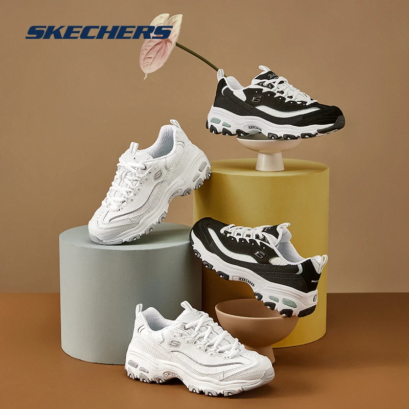 斯凯奇蕾丝熊女鞋厚底熊猫鞋百搭运动鞋显腿长11959