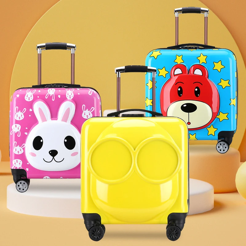 儿童拉杆箱行李箱批发18寸登机箱3D卡通旅行箱万向轮