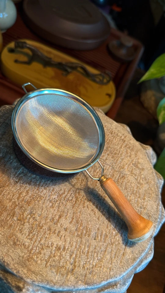 不锈钢 茶漏 茶叶滤网 总长约15cm 口径7.5cm