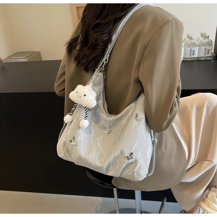 秋冬季多功能单肩斜挎双肩包托特学院风包包女大容量通勤大学生