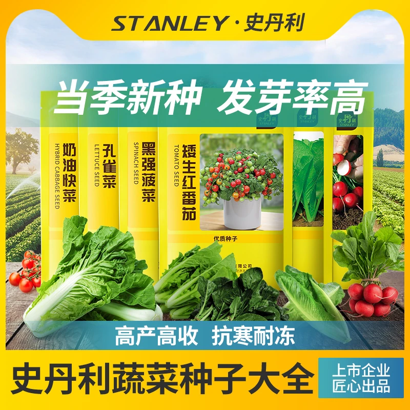 【直播专用】史丹利蔬菜种子菠菜小青菜阳台盆栽四季种子大全