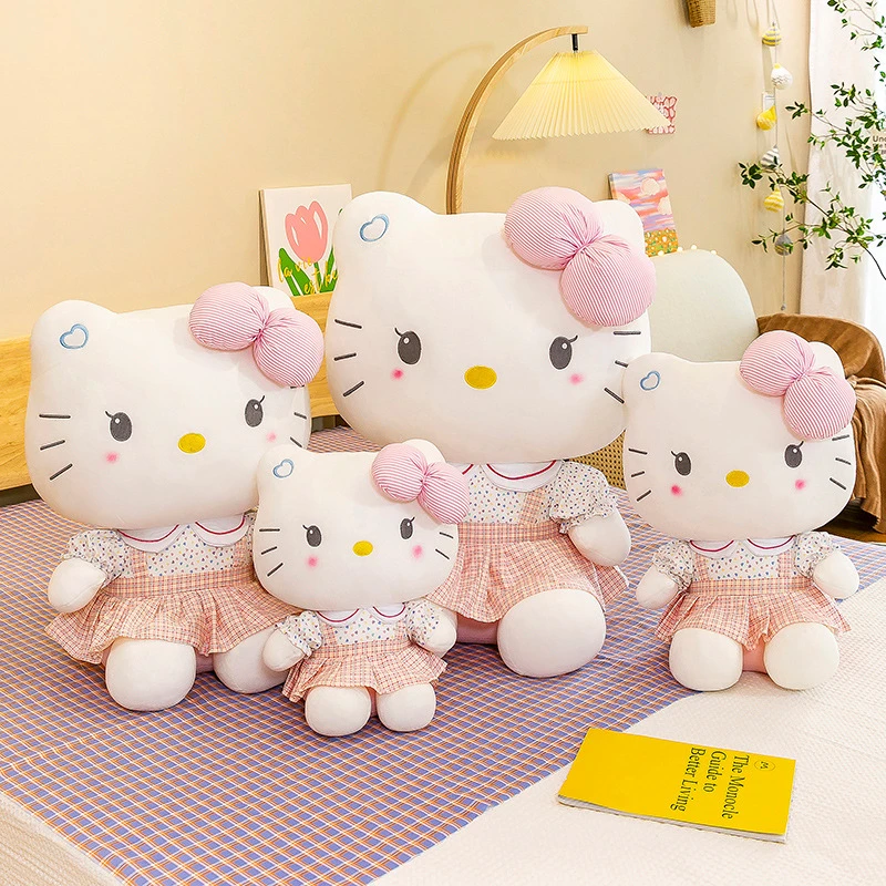 可爱hellokitty猫毛绒玩具凯蒂猫公仔KT猫玩偶抱枕送女生生日礼物