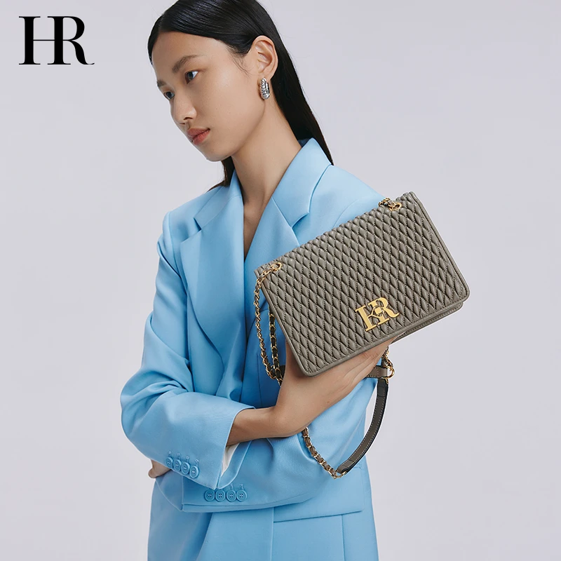 HR赫莲娜女包2024新款时尚小方包单肩包轻奢品牌包包