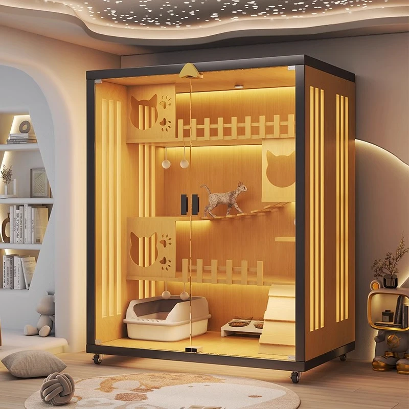 猫别墅家用猫柜双层猫舍猫咪笼子防水猫窝猫房子超大室内猫屋猫笼