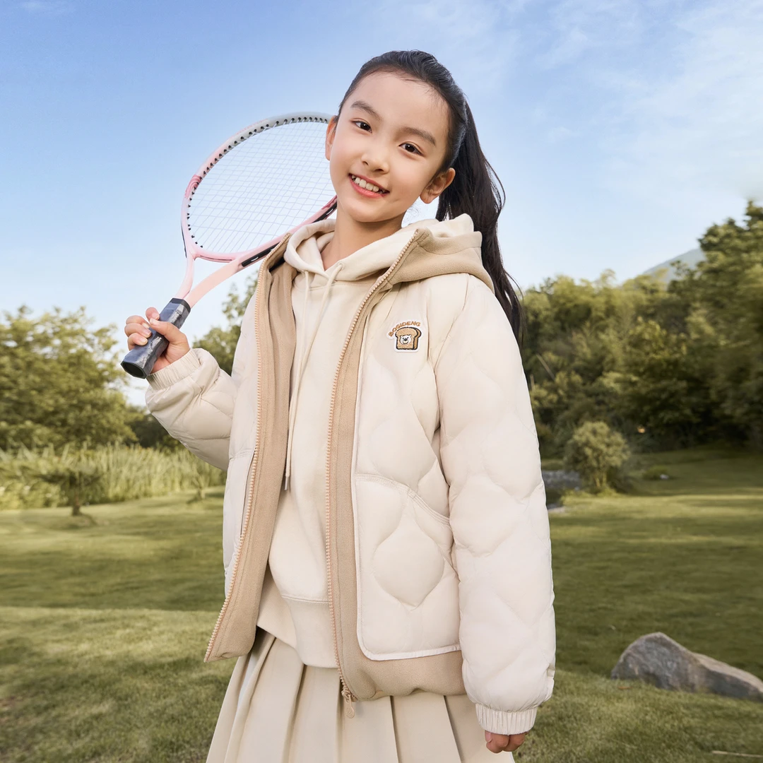 2024秋季新款童装短款时尚轻暖中大童连帽羽绒服T40133620