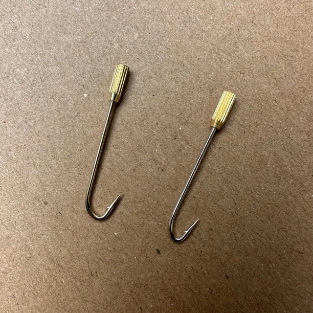 直嘴倒刺M2螺纹黄鳝钩长柄钩大小号可以选择钓黄鳝专用螺纹钩