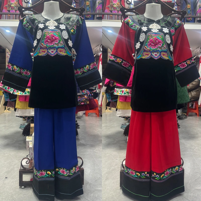 巧苗儿湘西苗族阿美同款传统生活装棉麻常服