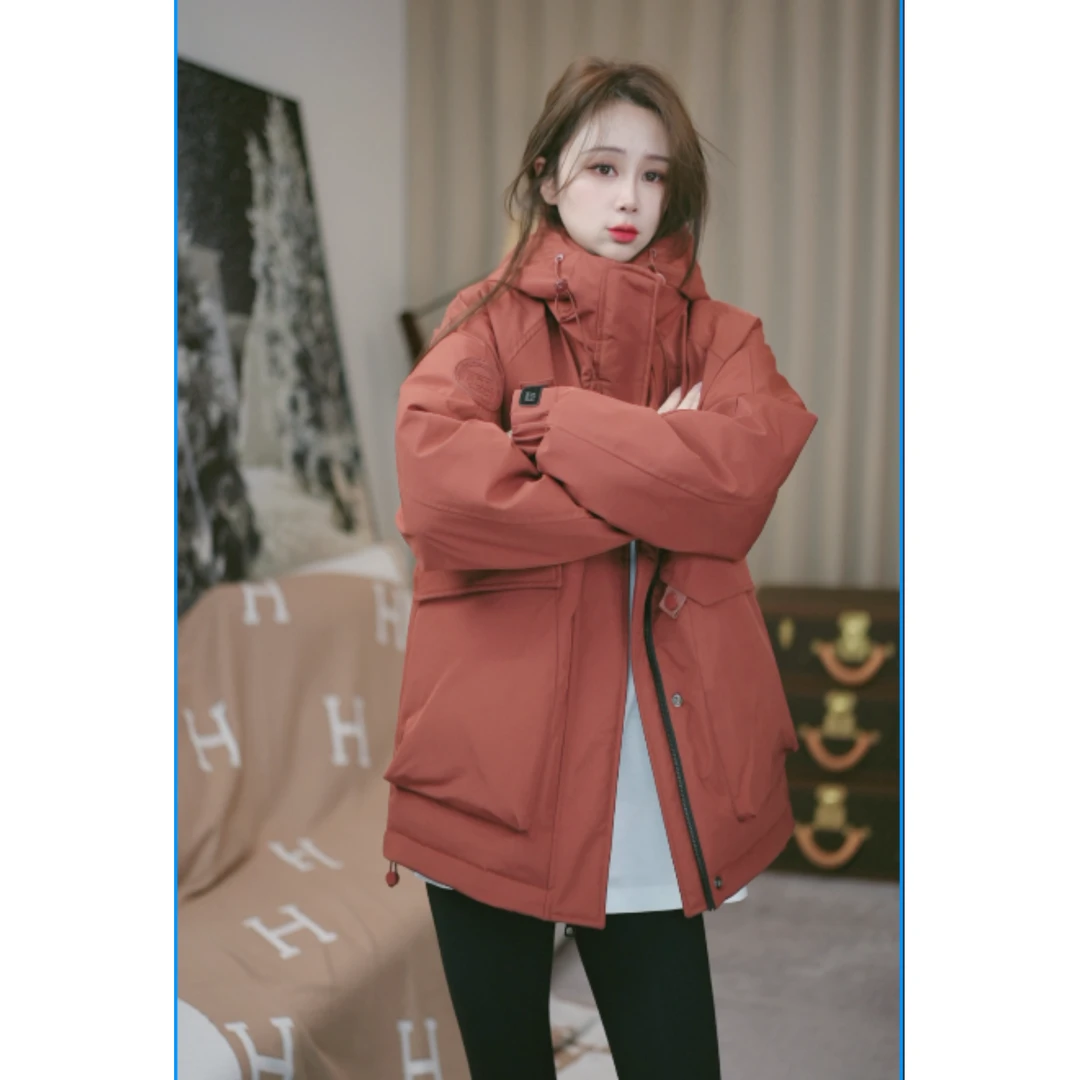 MM516 带帽多色冲锋拉链男女同款羽绒服