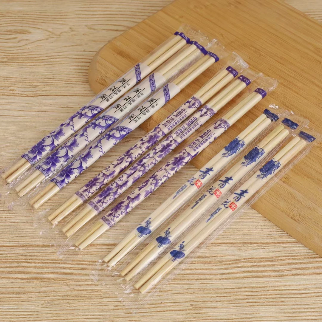青花瓷环保一次性筷子定制高档酒店家用商用中国风环卫生中式防滑