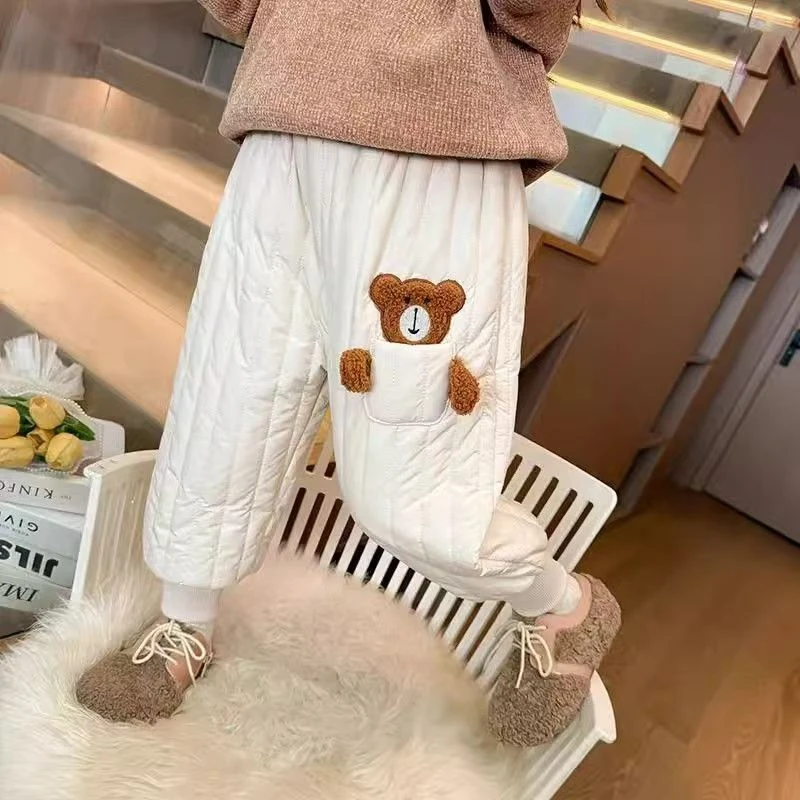 儿童加绒过冬裤子三层加厚外穿新款棉裤保暖宝宝冬季冬装女童棉裤