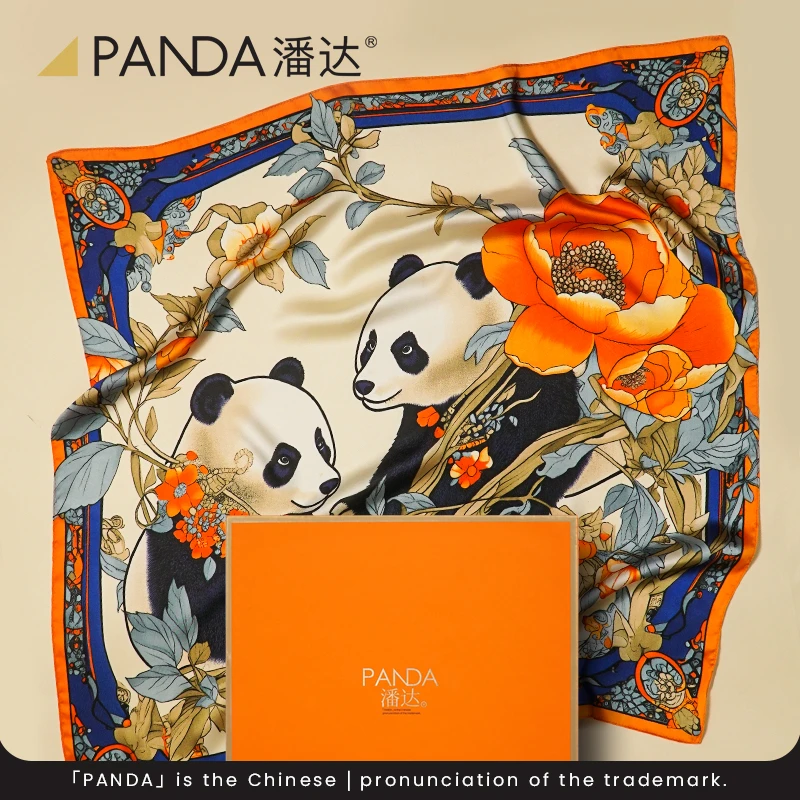 潘达定制熊丝巾