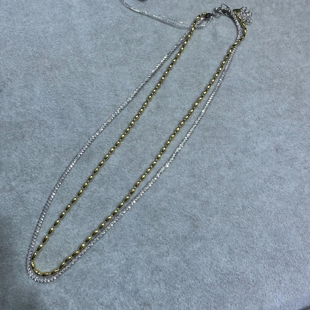 坠链均925银 顶奢时尚意工珠宝级925银项链S28P235590【40cm】