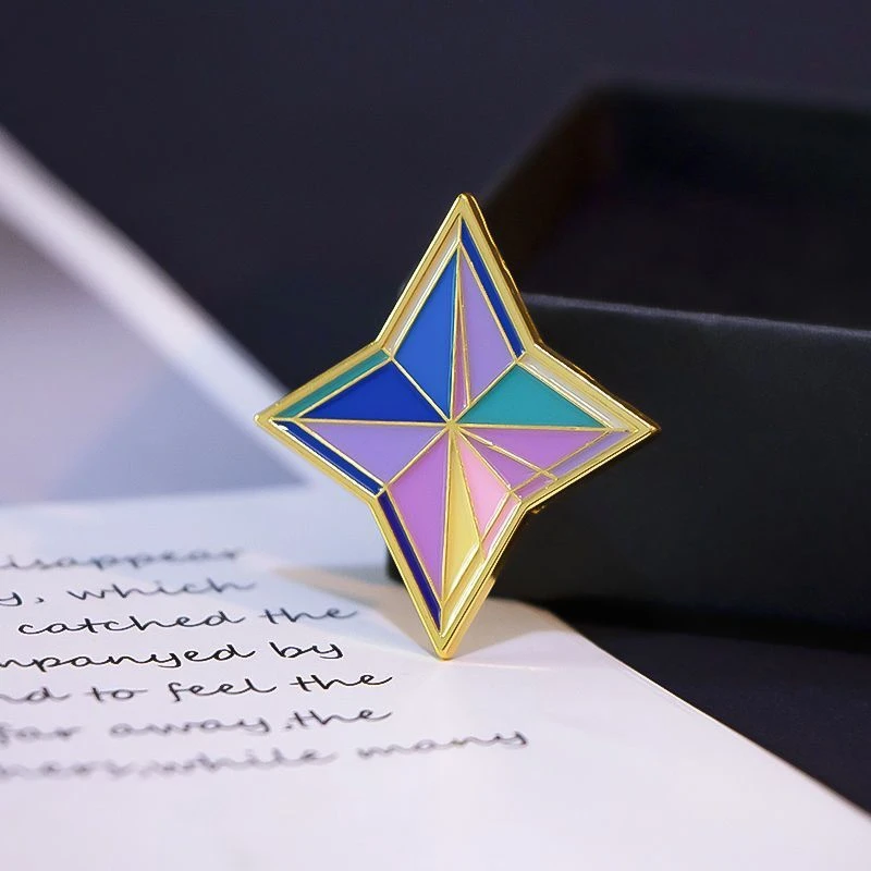 周边立体七彩宝石胸针防珐琅原石徽章ins个性衣服书包配饰潮