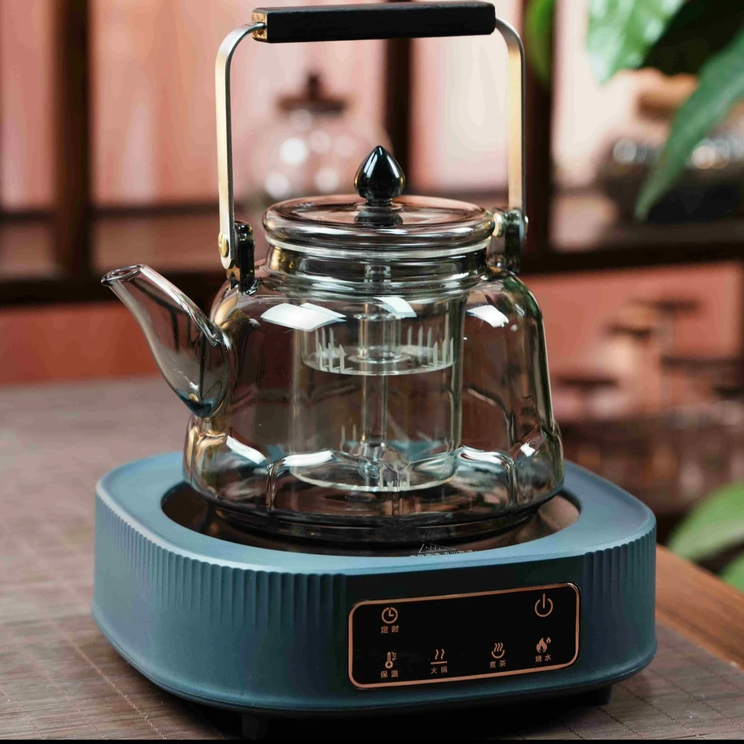 戈米1300w大功率电陶炉厂家直发煮茶套装保温烧水蒸煮智能小型家