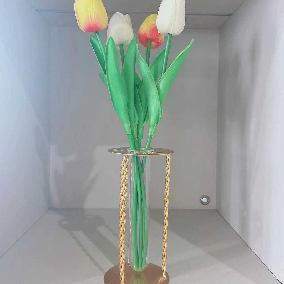 轻奢花瓶客厅餐桌插花郁金香高级感装饰品摆件