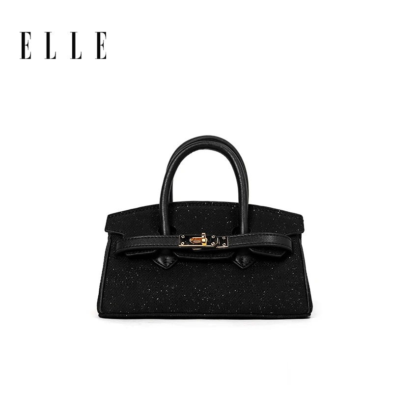 ELLE24新款中号夏季百搭手提单肩斜挎包包轻奢经典时尚46448