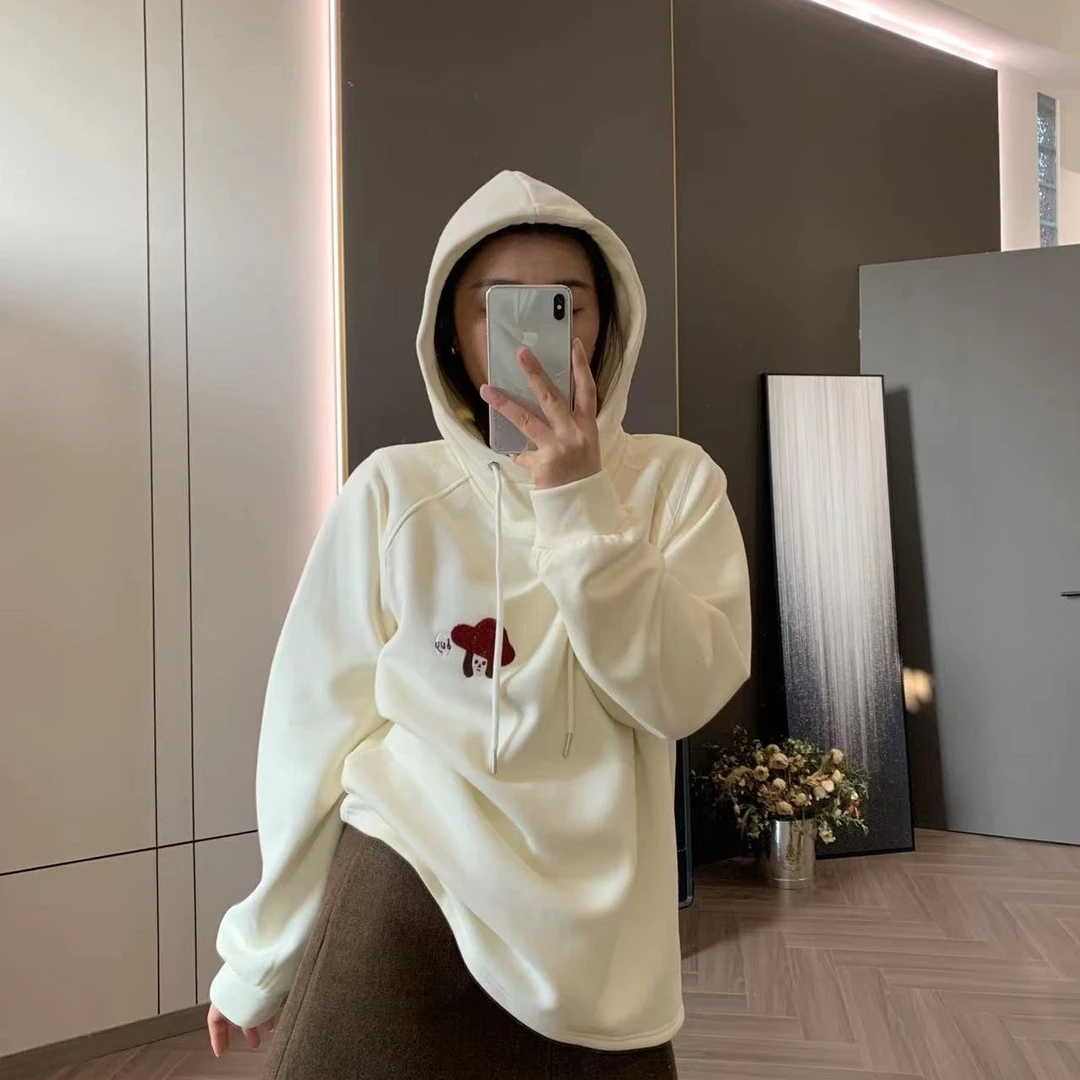 SANMI/叁米  秋冬加绒连帽套头卫衣 5055