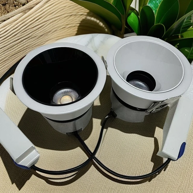 小山丘射灯嵌入式深杯防眩晕客厅家用洗墙灯75开孔无主灯COB射灯