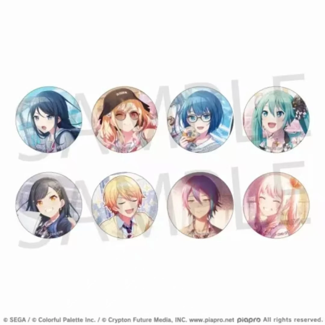 【欧你没商量】世界计划初音未来PJSK 方/细闪圆徽章 （默认代拆）