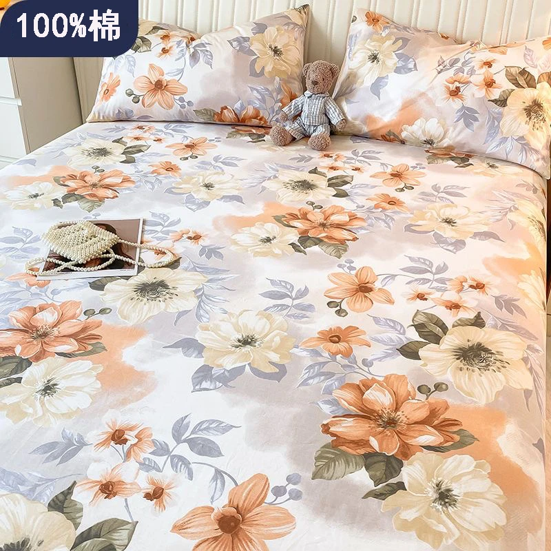 【纯棉100%床单】梦露纯棉床单四季通用舒适透气