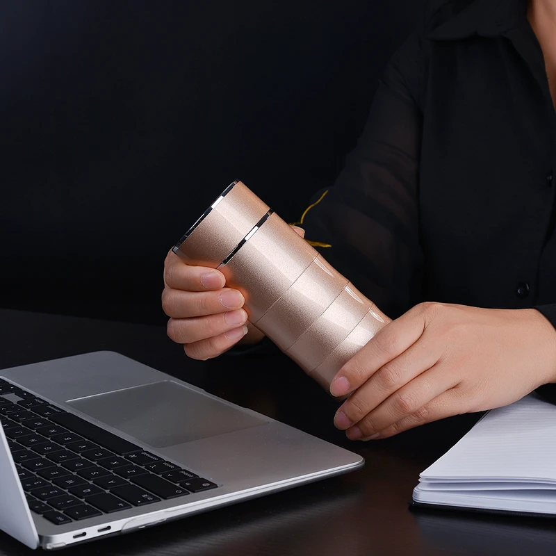 足银银制品  银水杯999足银内胆银杯子银保温杯茶杯带盖家用 竹韵