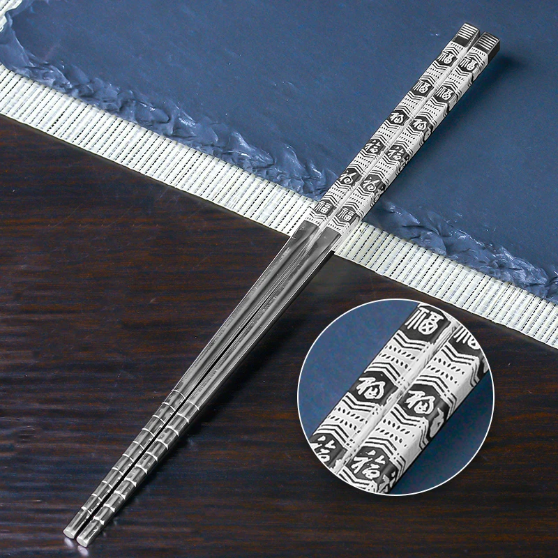 足银银制品 银筷子999足银素款家用中式食用纯银餐具高档银礼