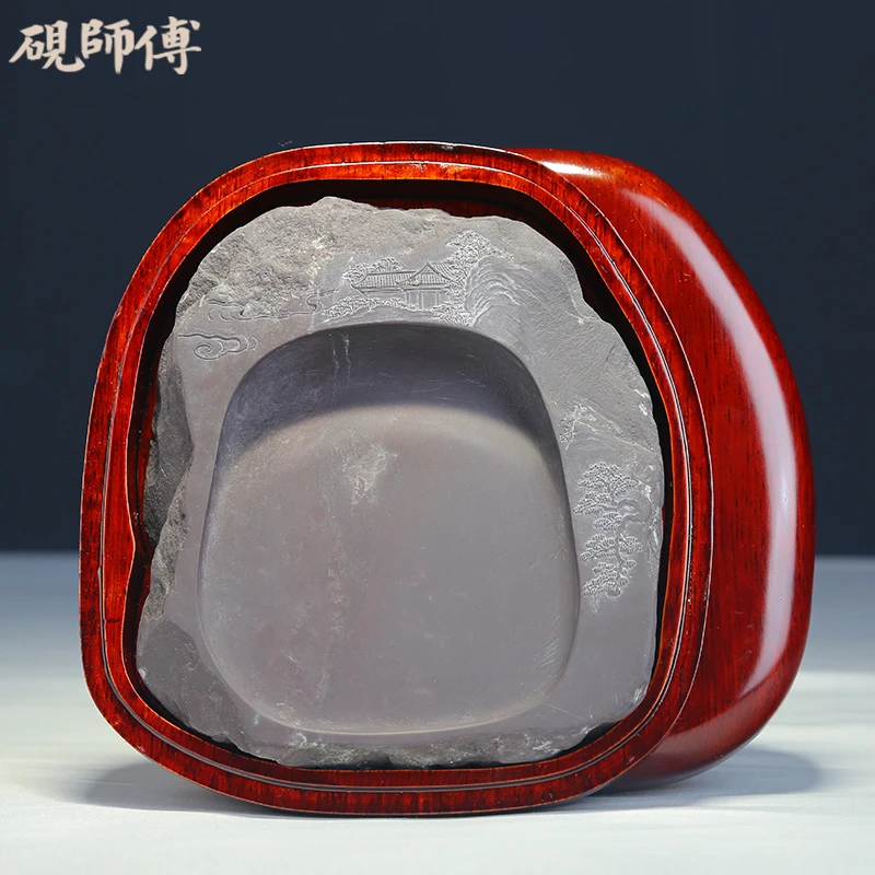 砚都砚台原石天然坑仔岩钟健宽大师作品江阁临风砚高档收藏书法