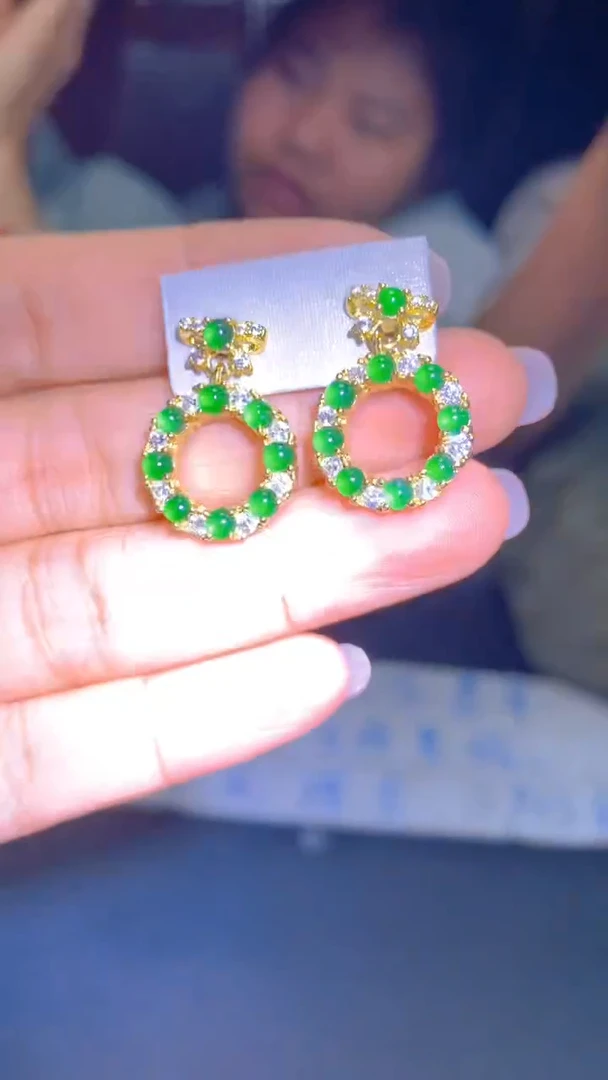 【闪购商品】翡翠耳饰未镶嵌0447318933