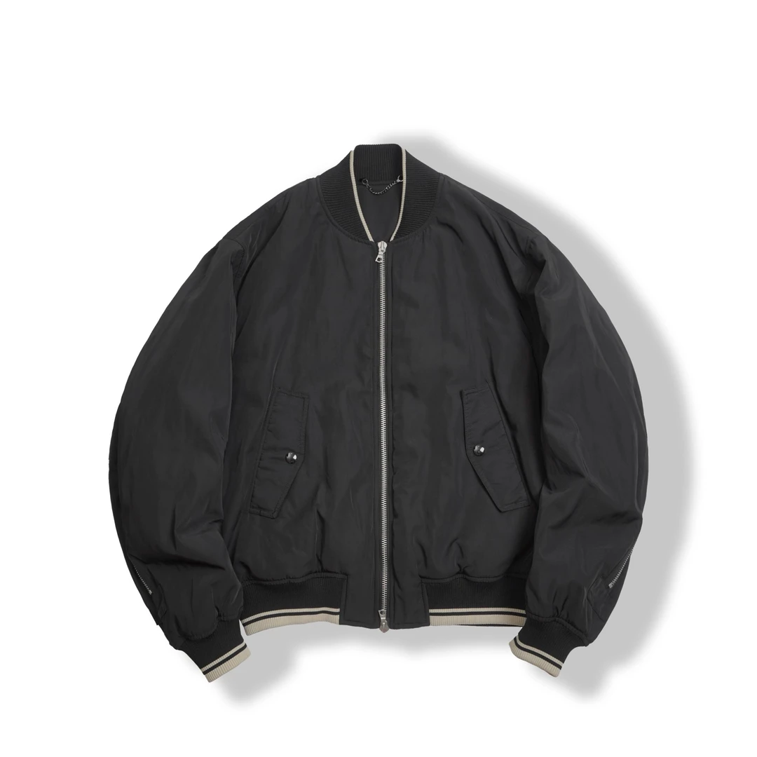 秋冬男士后背长拉链棒球服夹克棉衣66263