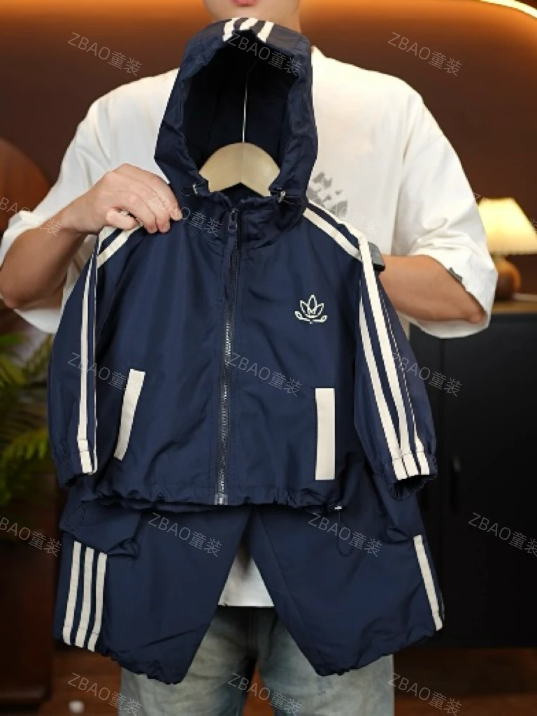 ZBAO原创设计2024儿童冲锋衣套装韩版洋气外套28161