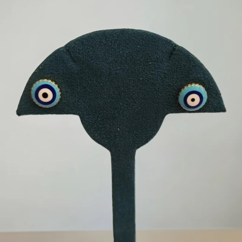 铜合金耳饰 菲纳孜蓝眼耳钉 气质蓝色时尚可爱百搭百搭轻奢经典