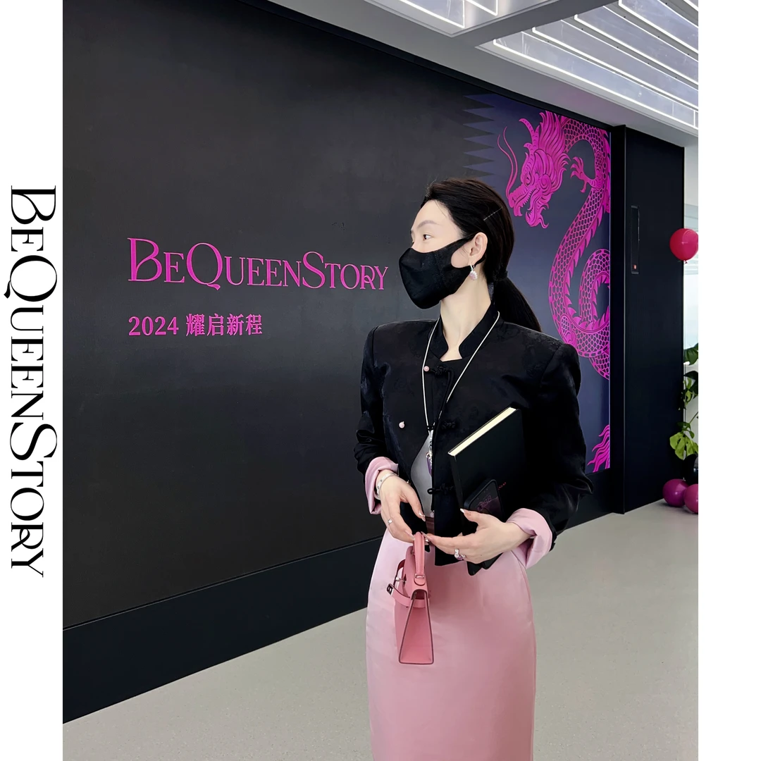 余潇潇【月满西楼】新中式气质时尚复古盘扣立领短款外套