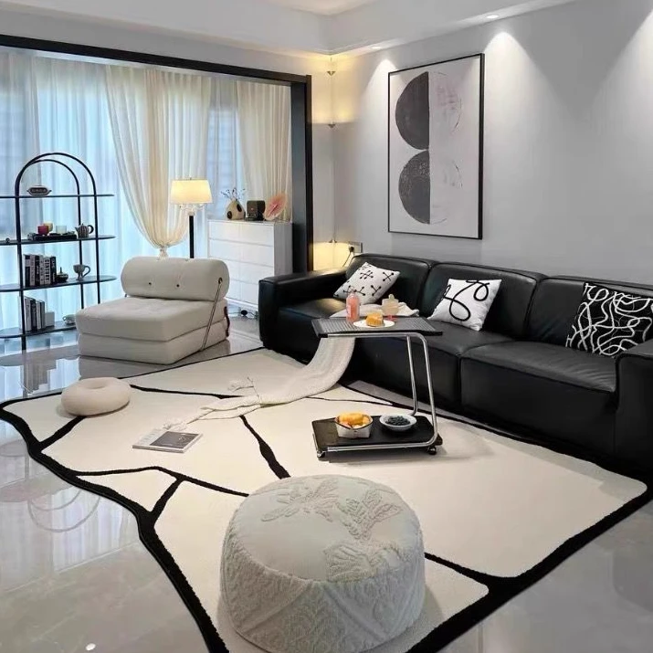 2024新款客厅地毯奶油风免洗可擦沙发毯防水轻奢高级感免打理地毯