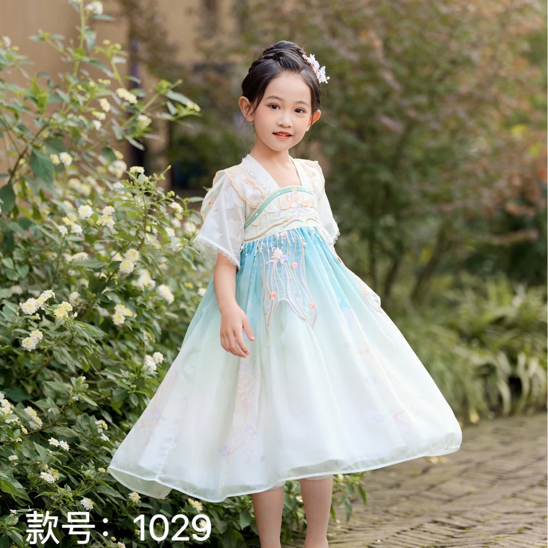 汉服女童儿童夏季古风薄款中国风