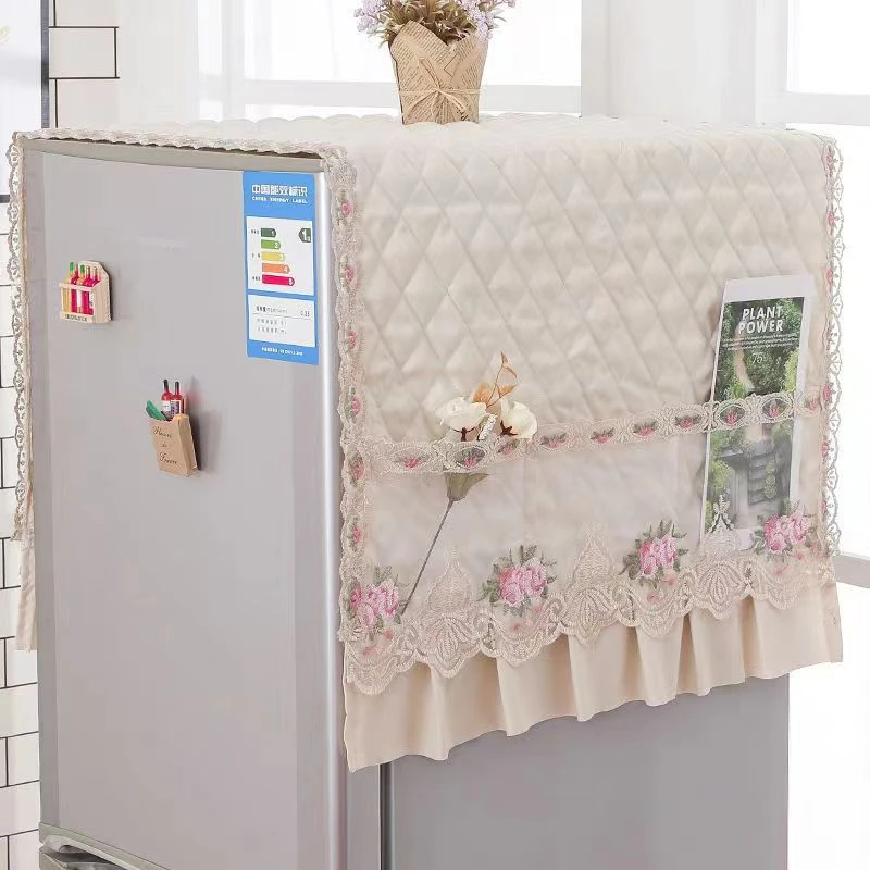 冰箱防尘罩防尘布盖巾保护罩微波炉洗衣机双开门单开门冰箱罩盖巾
