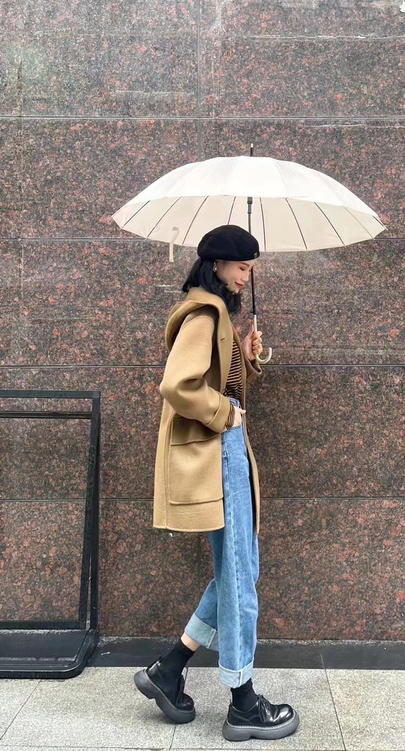 易缔媤女装时尚毛呢大衣