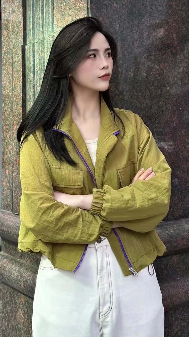 易缔媤绿色防晒外套
