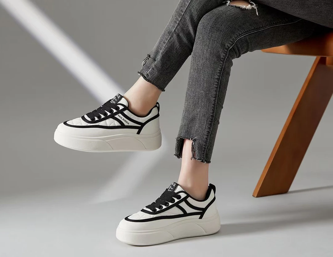 283 H702小白鞋女小个子厚底增高2024松糕休闲运动百搭板鞋