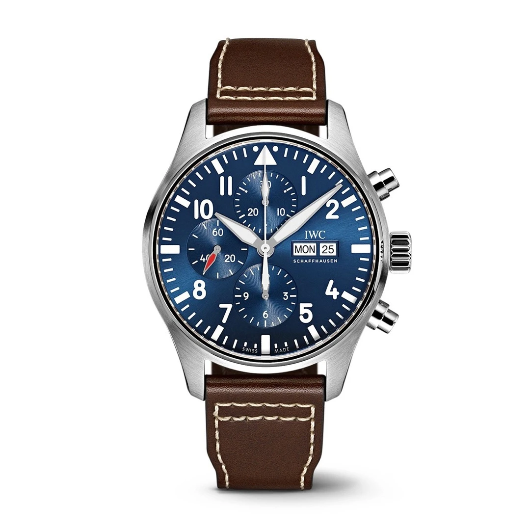 99新 IWC/万国 /飞行员/小王子/经典蓝面计时男腕表/41MM