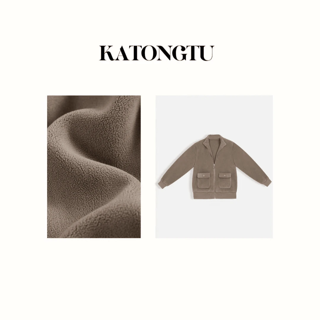 KATONGTU 【秋枫落叶】新款摇粒绒柔软热力感立领外套   SF174YN