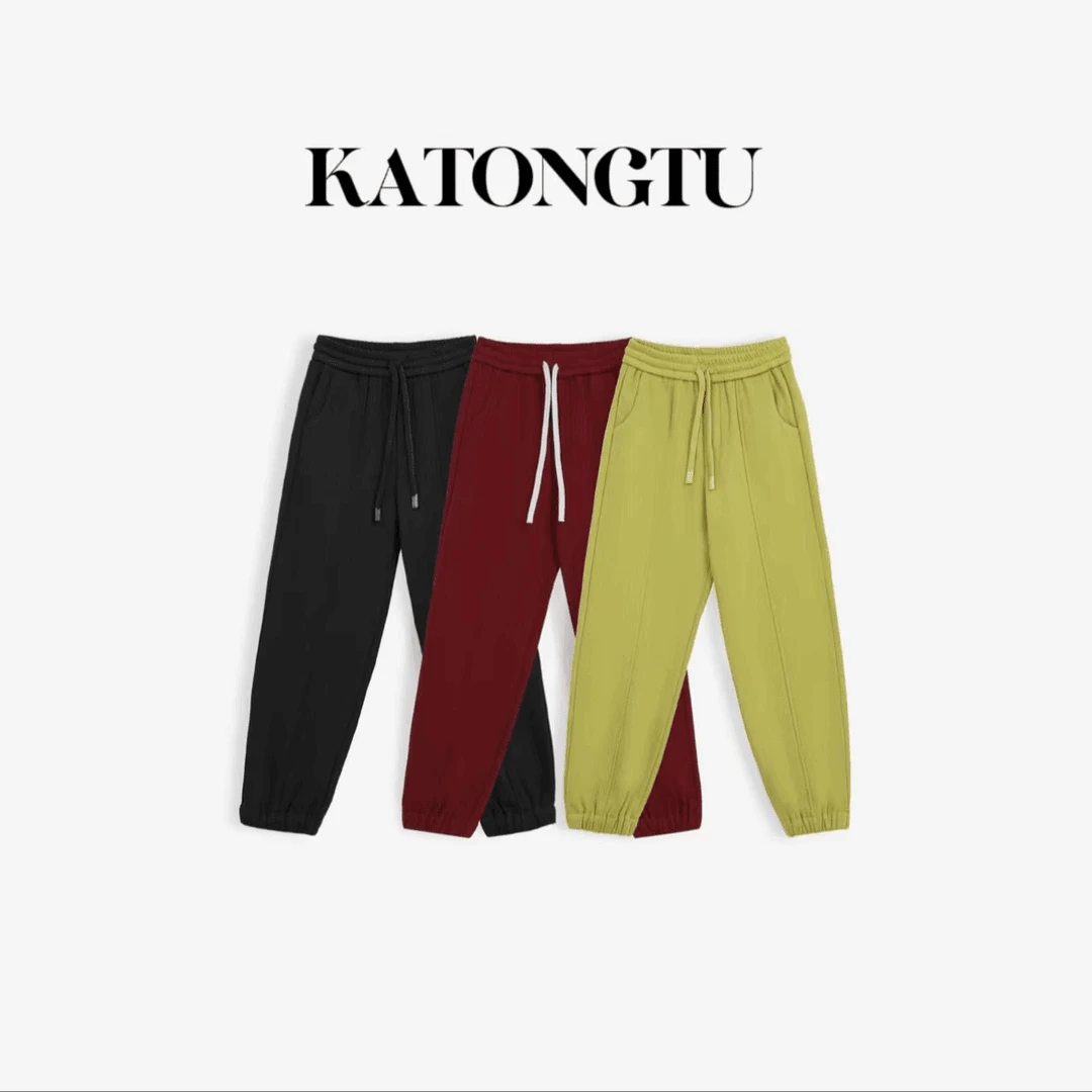 KATONGTU 【彩虹裤】新款时尚加厚保暖舒适束脚休闲裤      SF127YN