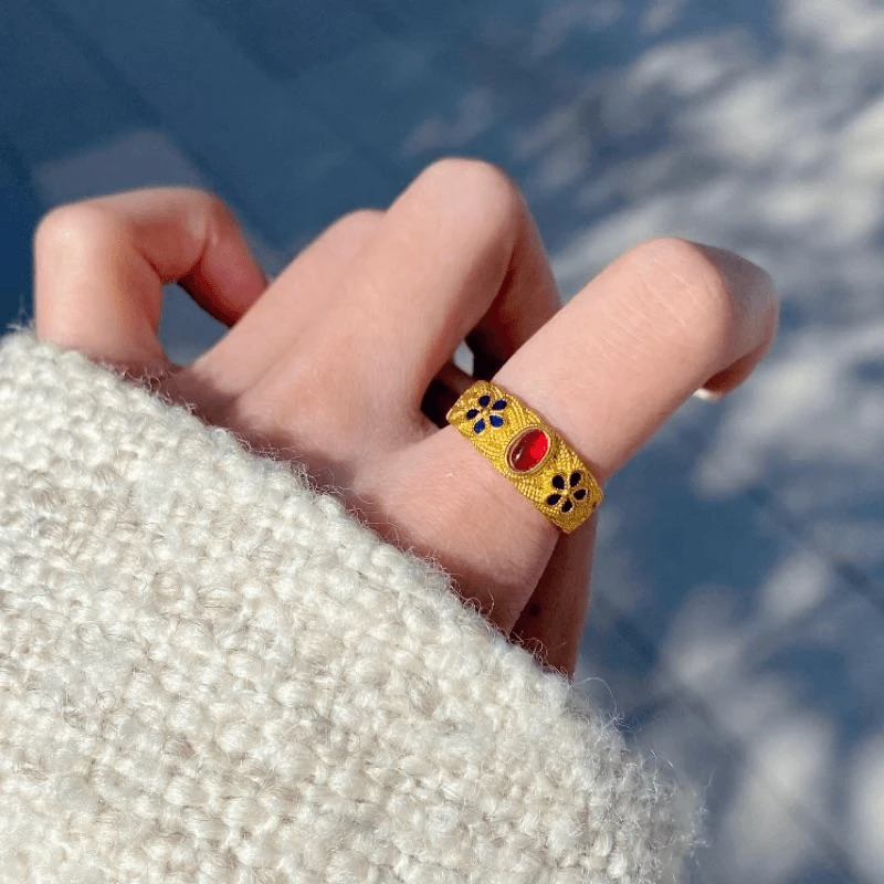 新款花丝凤华玲珑版戒指花丝精品