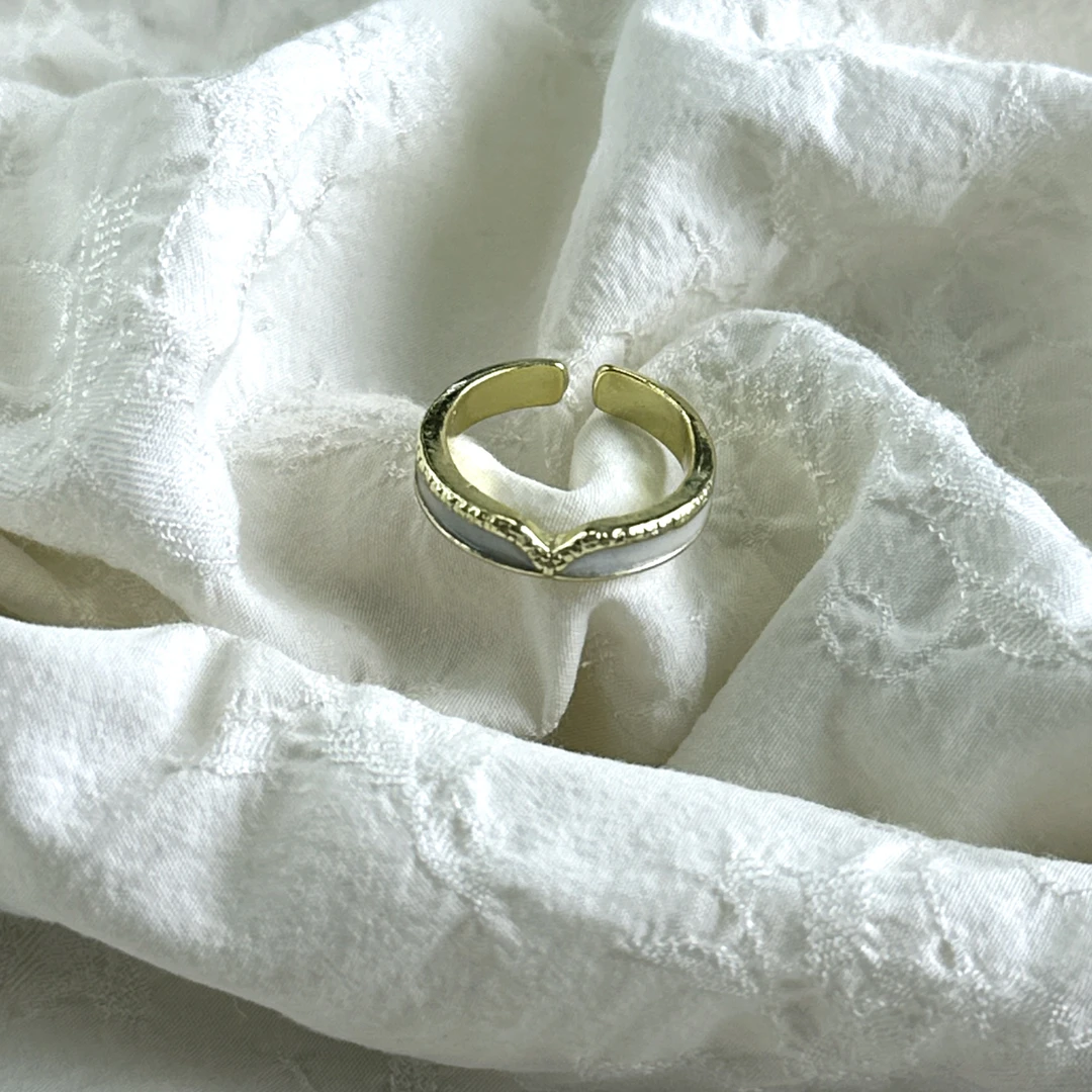 铜合金戒指 铜合金戒指 气质高级感开口戒指3912