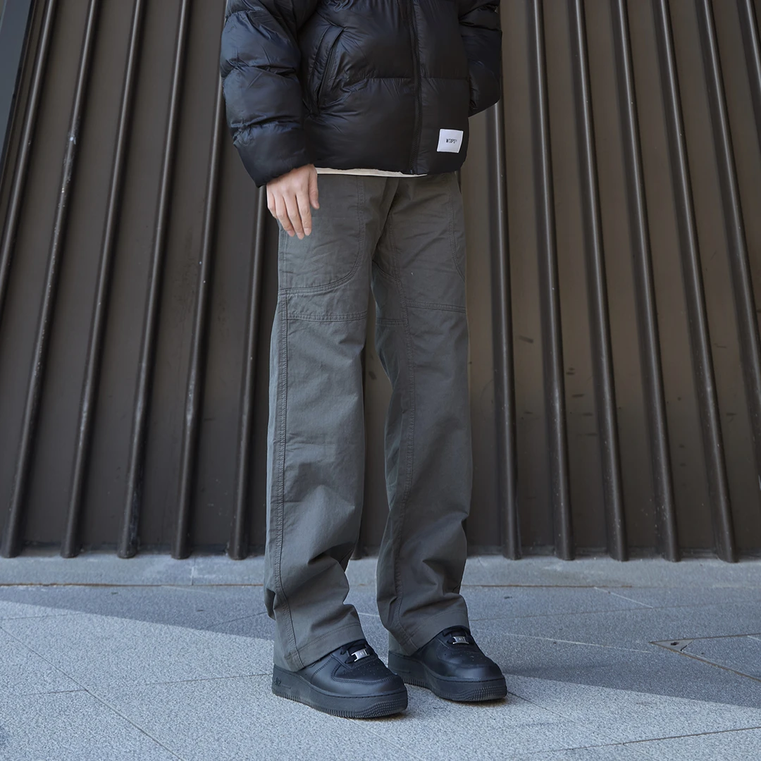 美式军鸟裤cargo春夏复古工装裤纯色百搭立体裁剪高级感直筒长裤