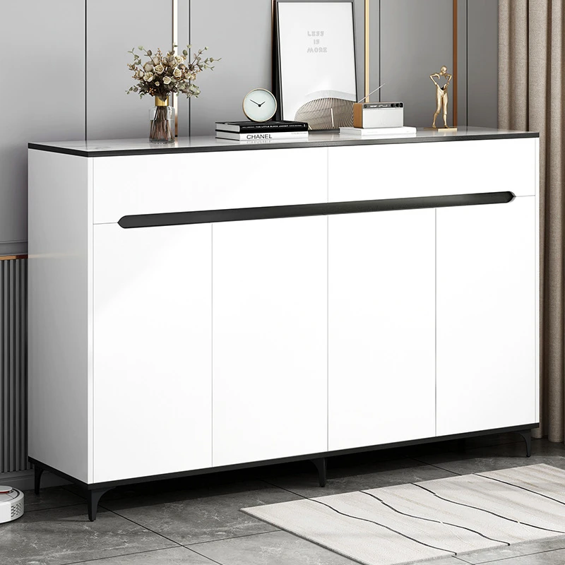 新疆西藏包邮轻奢鞋柜家用门口大容量新款靠墙玄关柜收纳柜阳台