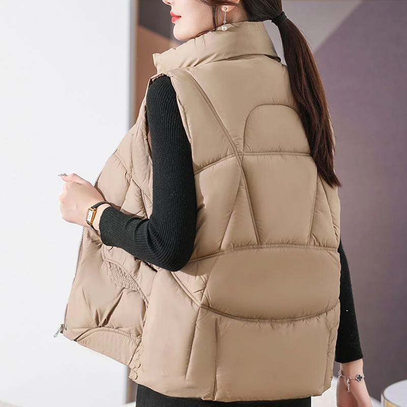 中年马甲女装2023新款秋冬季棉服外套冬装中老年妈妈装小个子马夹