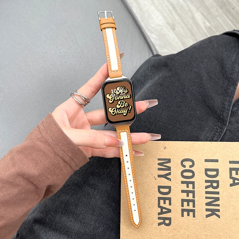 适用小米手环8pro表带新款细款帆布红米watch4腕带男女秋冬配件