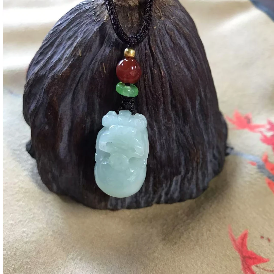 天然翡翠时来运转貔貅吊坠冰种玉石招财转运挂件本命年男女款项链