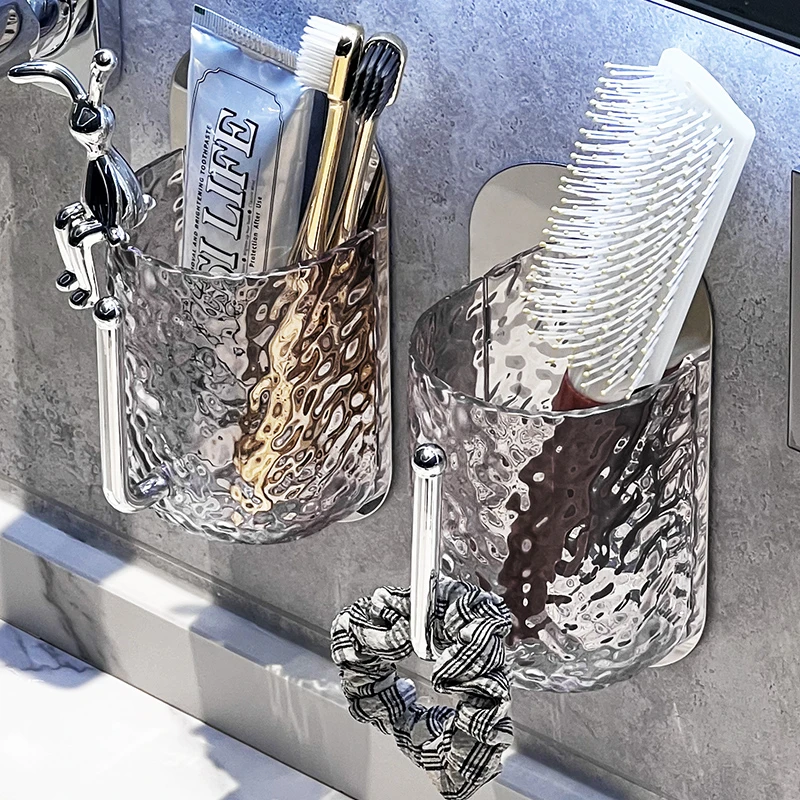 【包邮】梳子置物架免打孔牙膏牙刷置物架浴室墙上壁挂剃须刀收纳筒